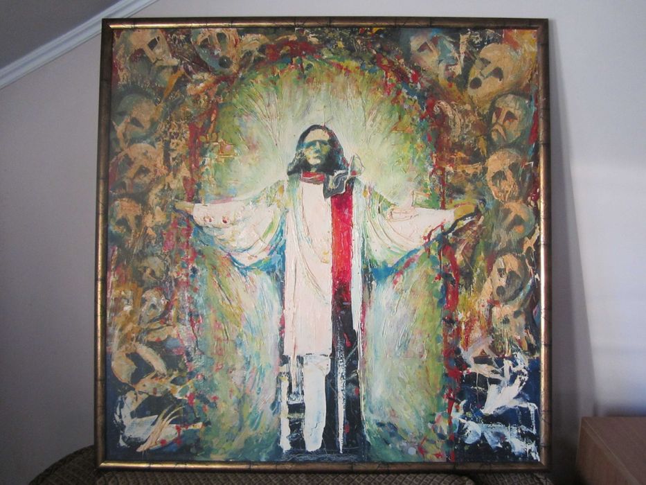 Картина маслом "Реквием", 80х80см.