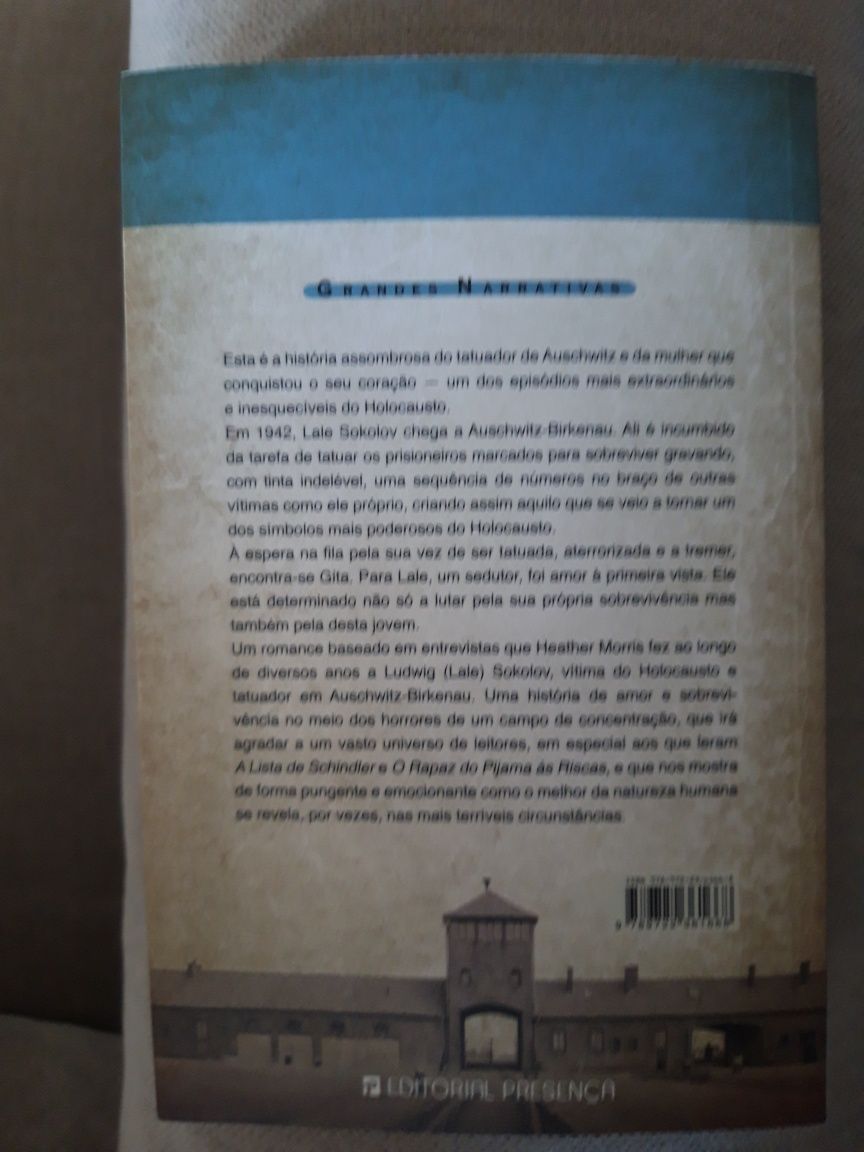 Livro tatuador de auschwitz