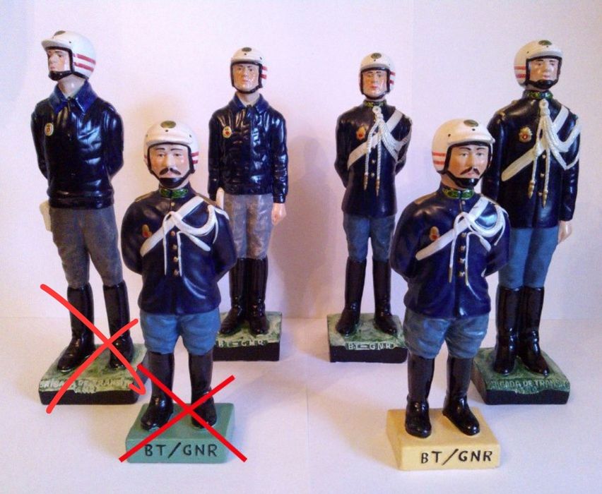 Figuras barro pintado Forças Militares, Policiais - GNR, etc