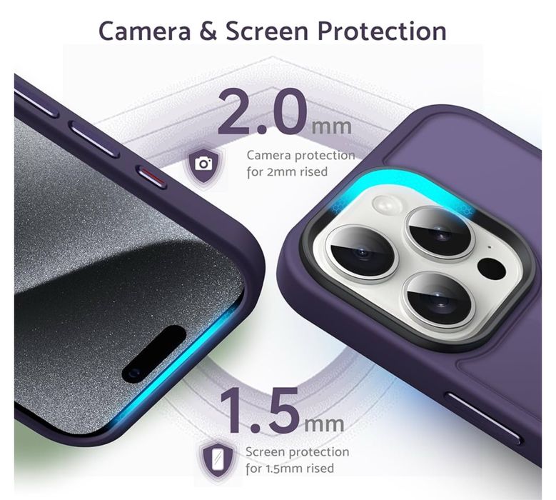 Capa Anqrp Roxa para iPhone 15 Pro