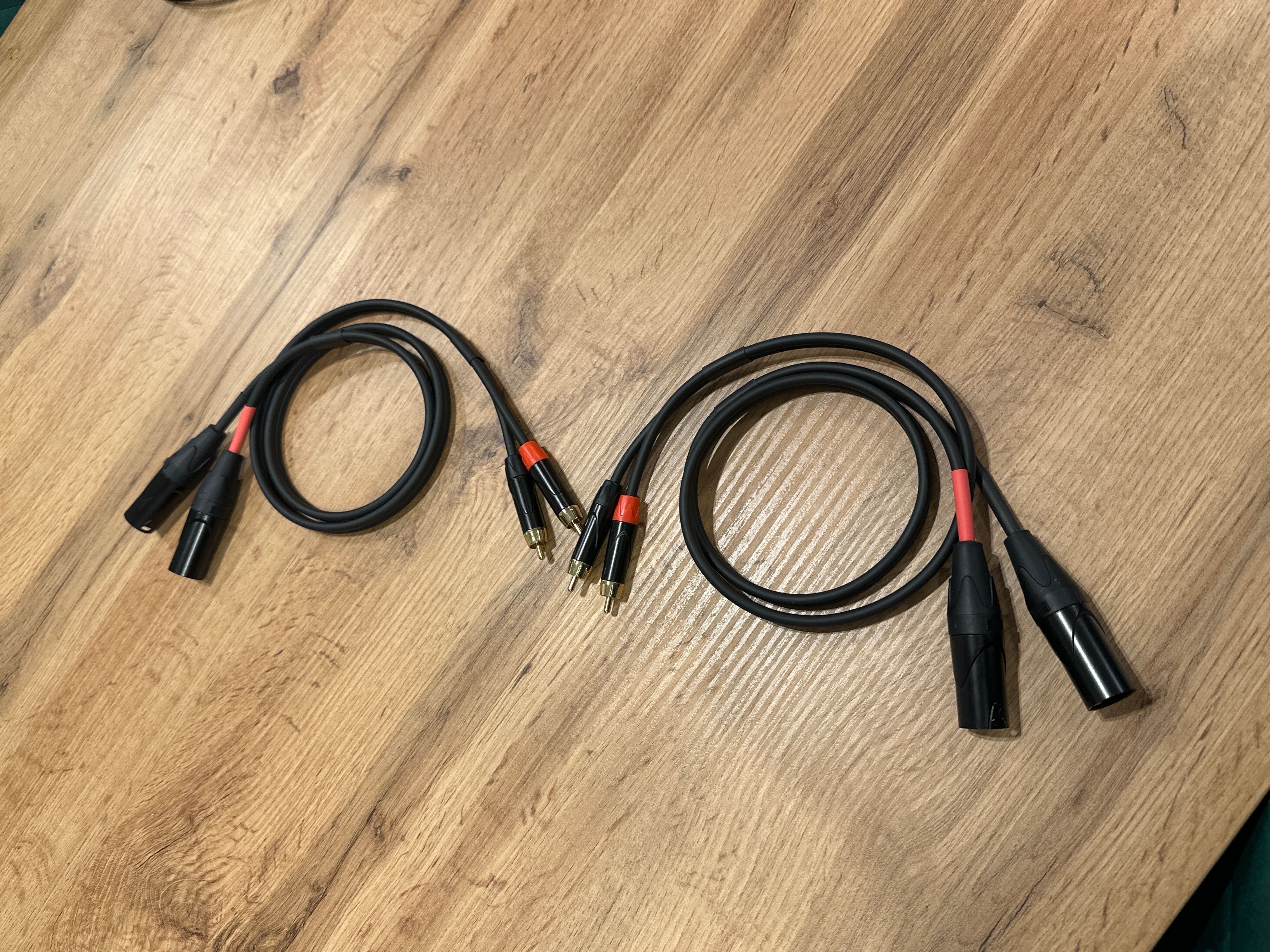 Kabel Chinch - XLR x2  , jeden metr dwie sztuki