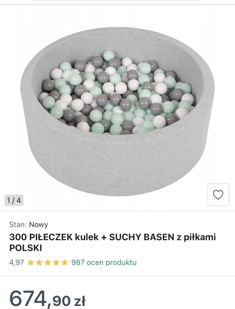 Suchy basen z piłkami, basenik z piłeczkami 2x pakiet piłek w zestawie