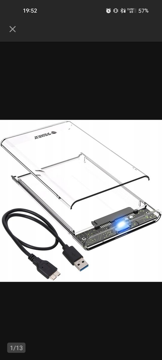 Przezroczysta kieszeń obudowa dysku USB 3.0 SATA 3.0