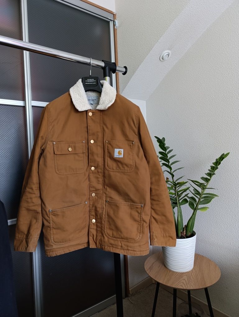 Мужская утепленная куртка carhartt wip phoenix coat brown
