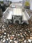 Mesa e bancos de jardim em cimento 1mt com aziulejos