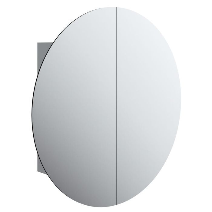 Vidaxl Szafka Łazienkowa Z Lustrem I Led, Szary, 54X54X17,5 Cm