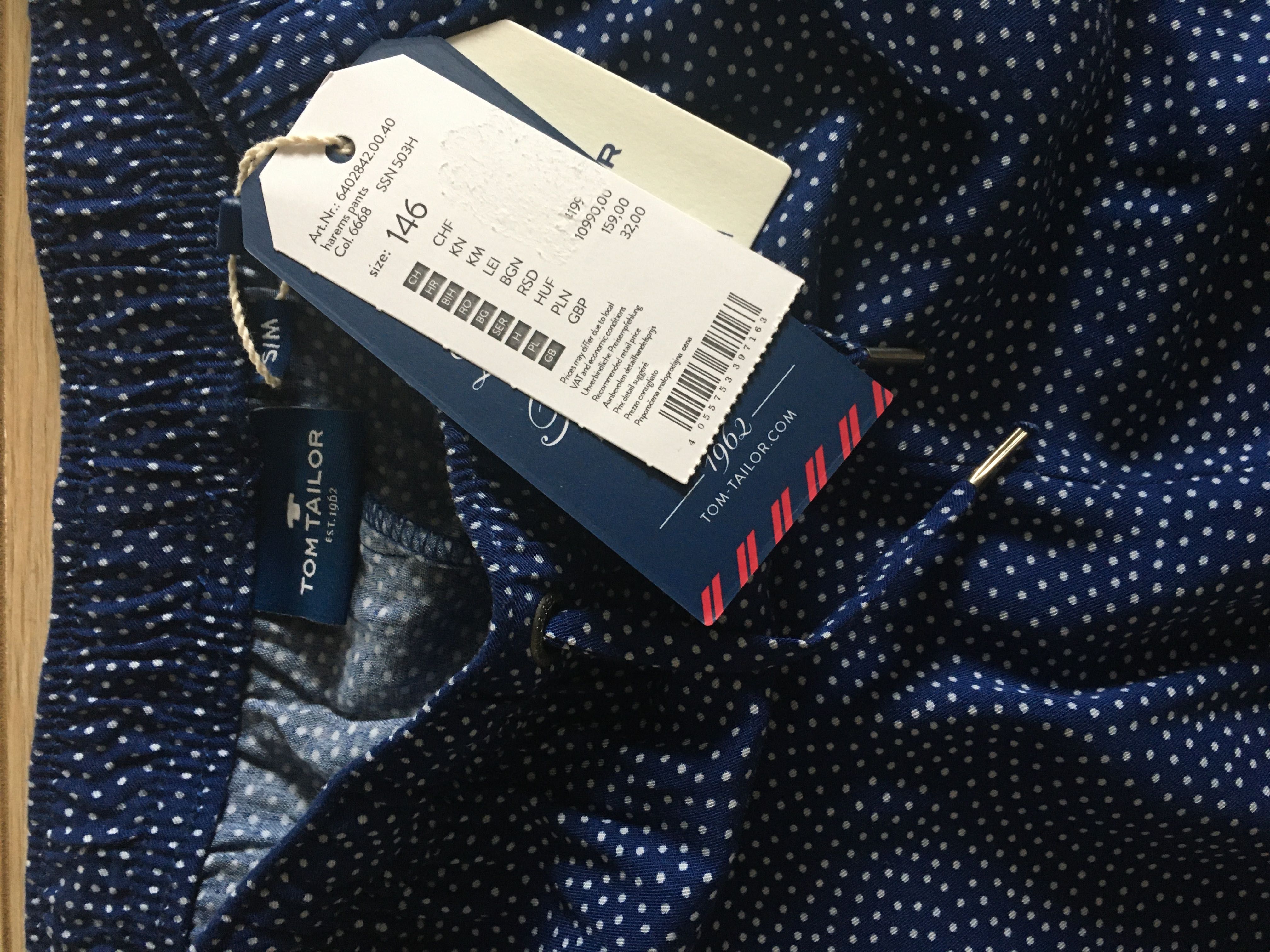 Spodnie Tom Tailor r.146 nowe z metką