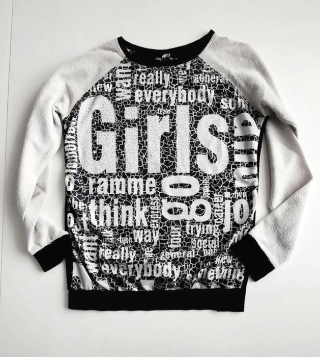 Zestaw XS/34 spódnica prążek na suwak + bluza z aplikacją #1561