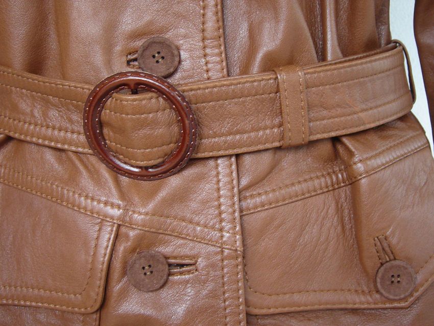 Casaco Safari em pele genuína F. Mairos [novo]