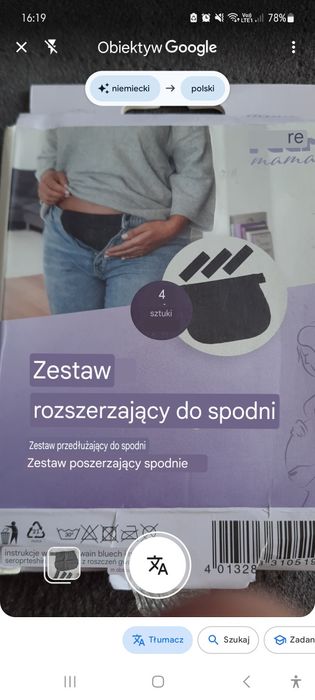 Zestaw rozszerzający do spodni