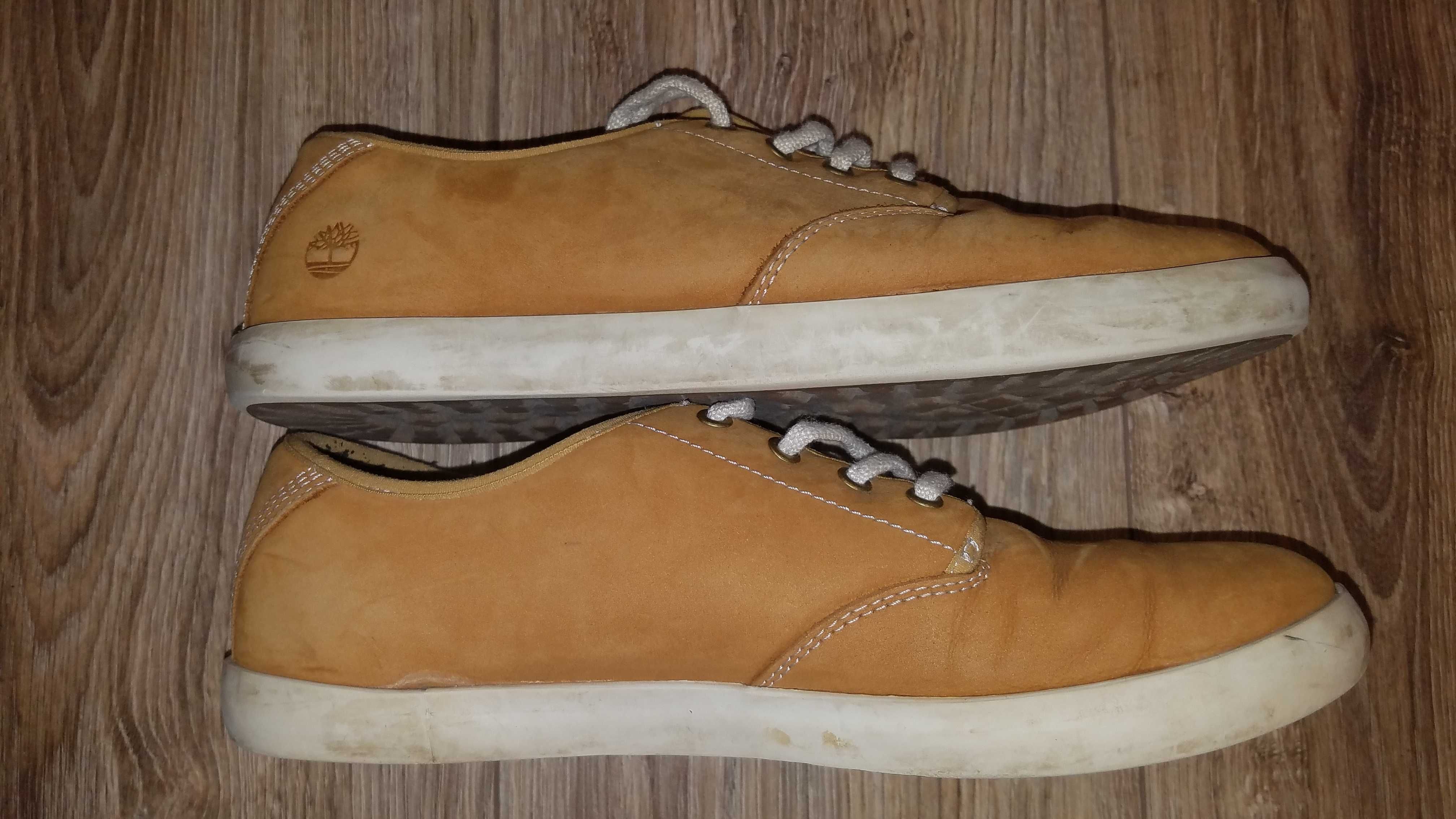 Buty Timberland 41/42 27cm Skóra* brązowe skórzane półbuty Ortholite