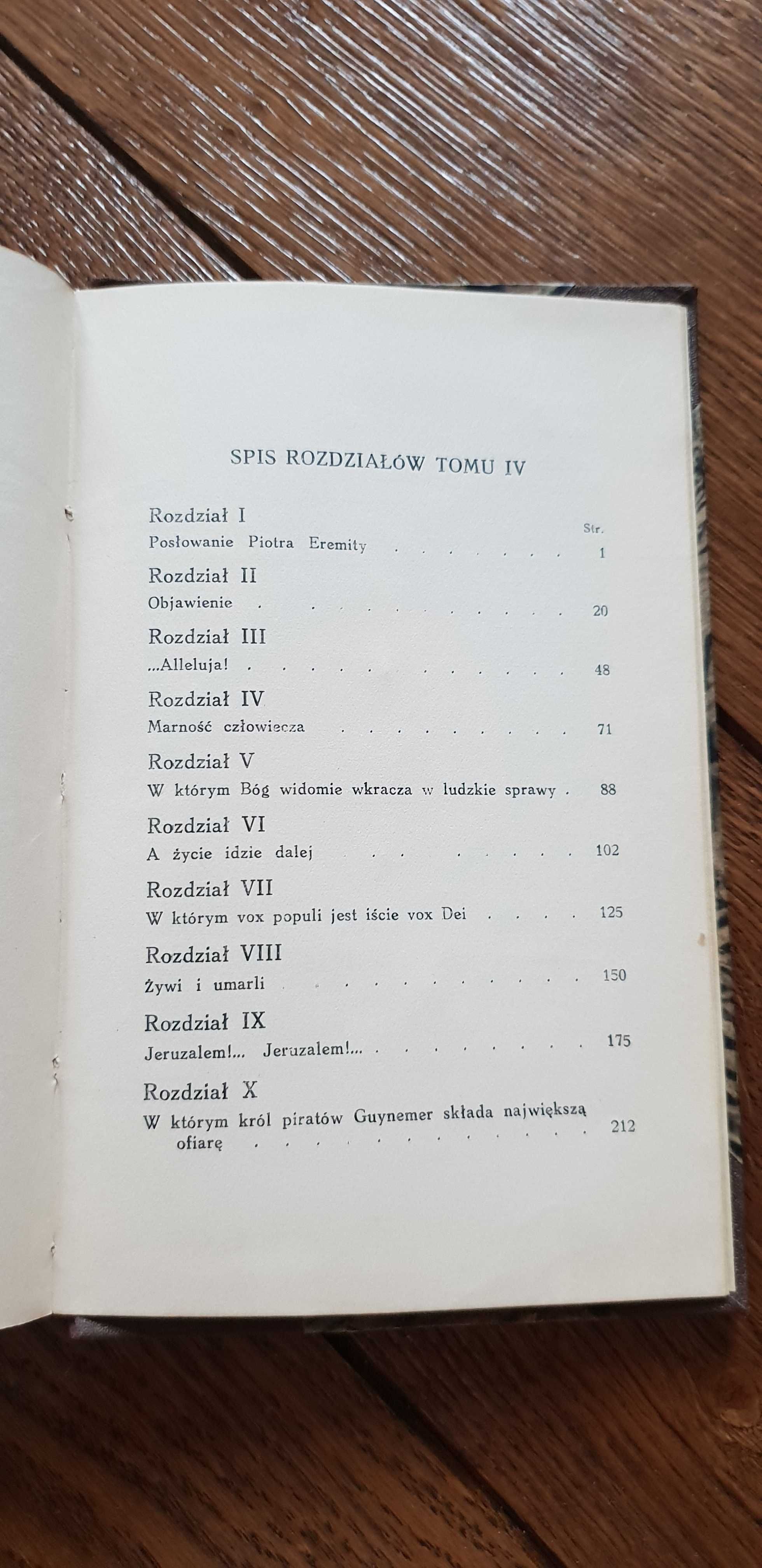 Książka rok 1939 "Krzyżowcy" Zofia Kossak - tom IV