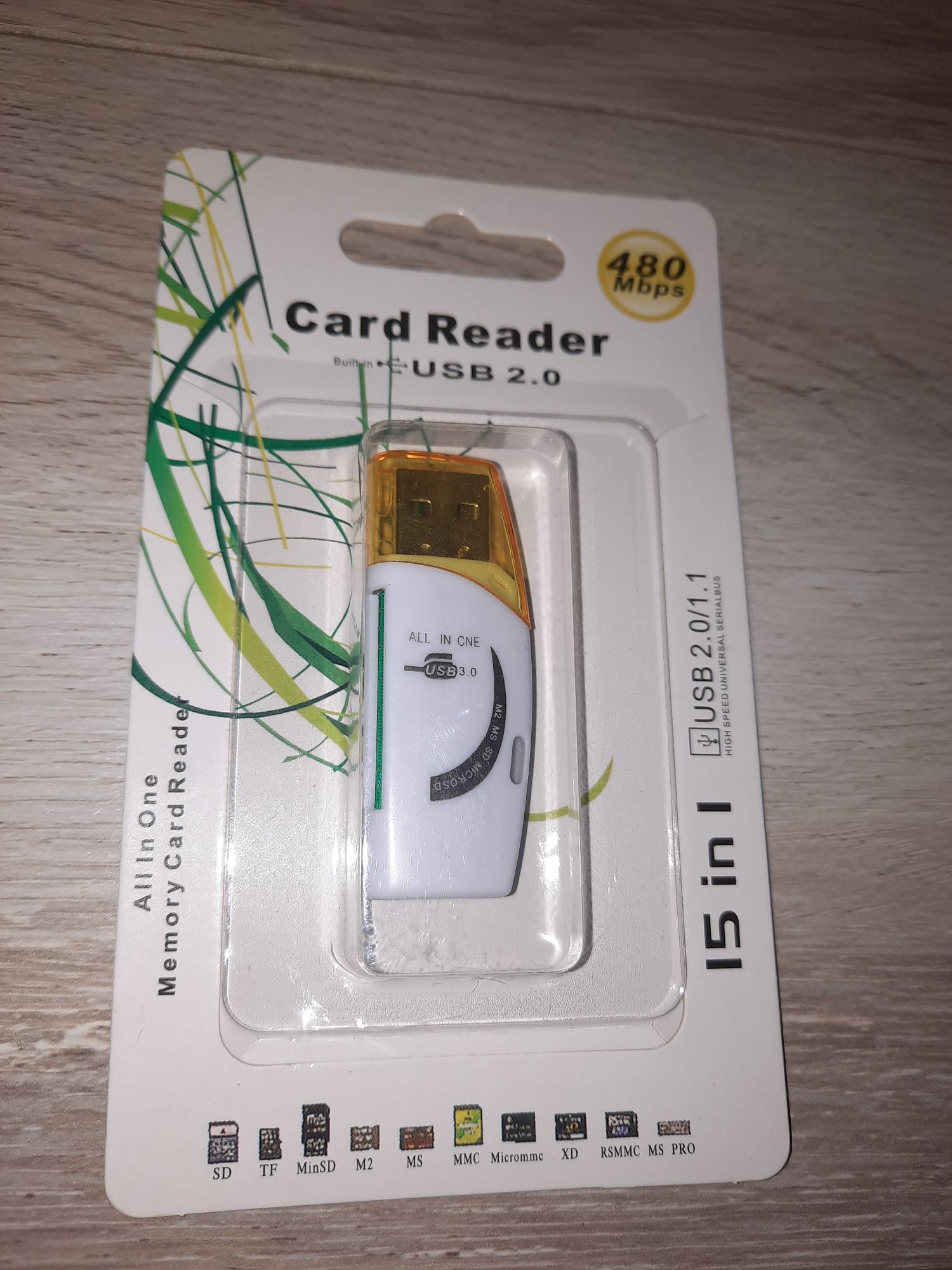 Картридер 15 в 1 USB Card Reader новый ! MicroSD, Memory Stick, TF итд