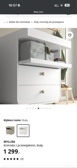 MYLLRA Komoda z przewijakiem, biały