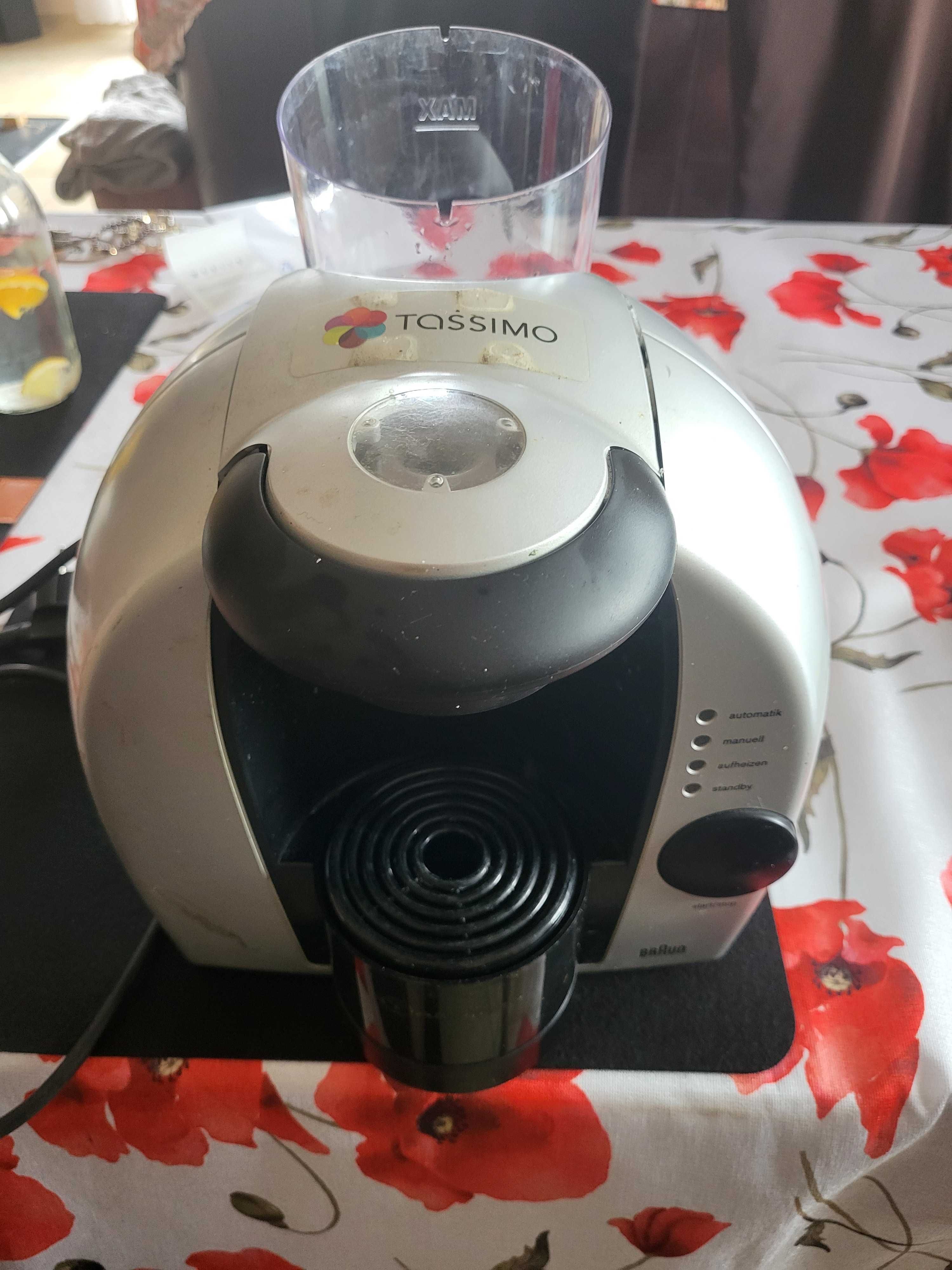 BRAUN TASSIMO EKSPRES DO KAWY + stojak na kapsułki + dawca części