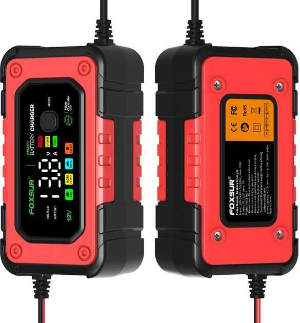 FOXSUR 12V 7A 4-140Ah авто мото зарядний пристрій