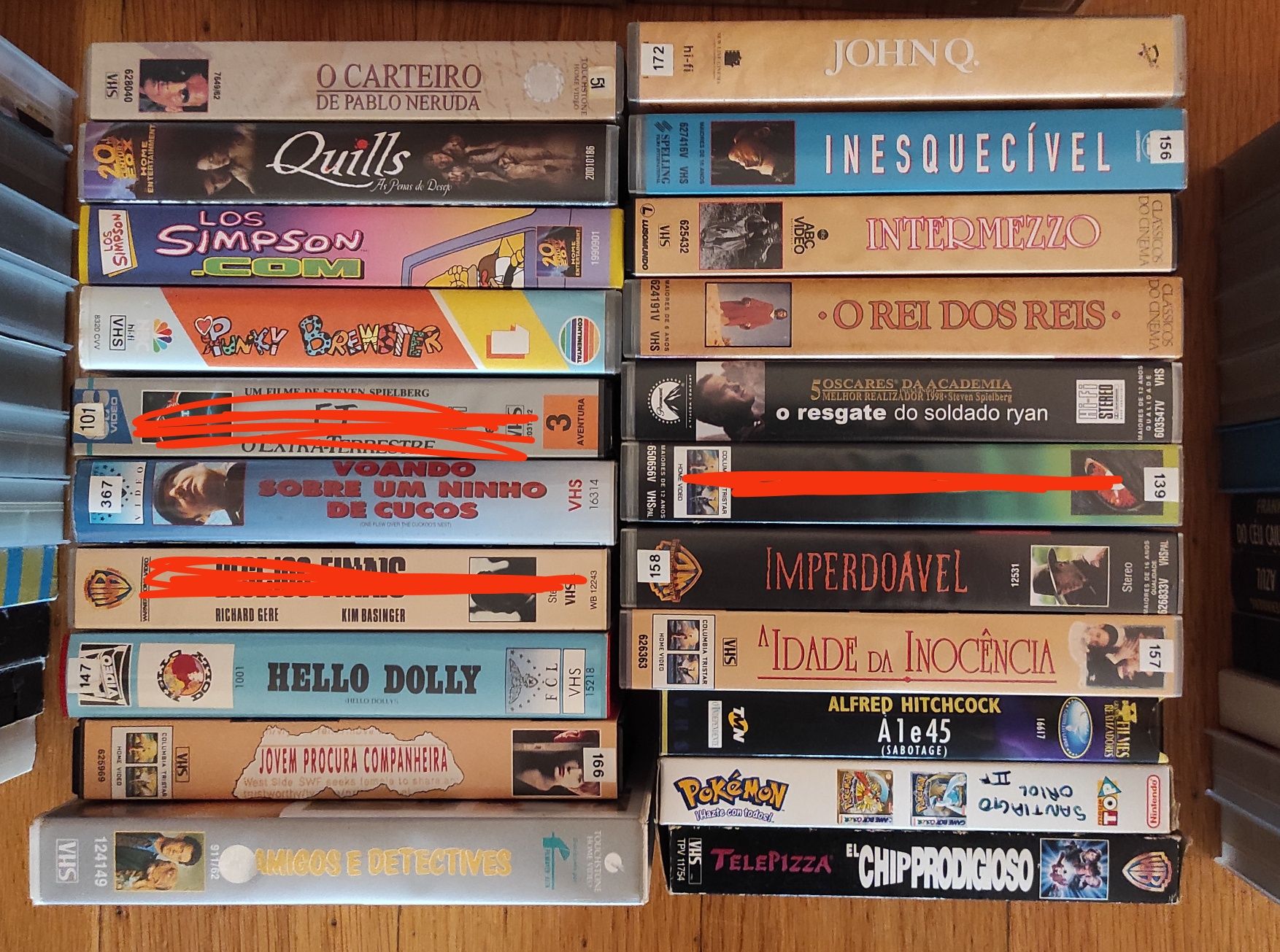 VHS vários para venda Lote 1