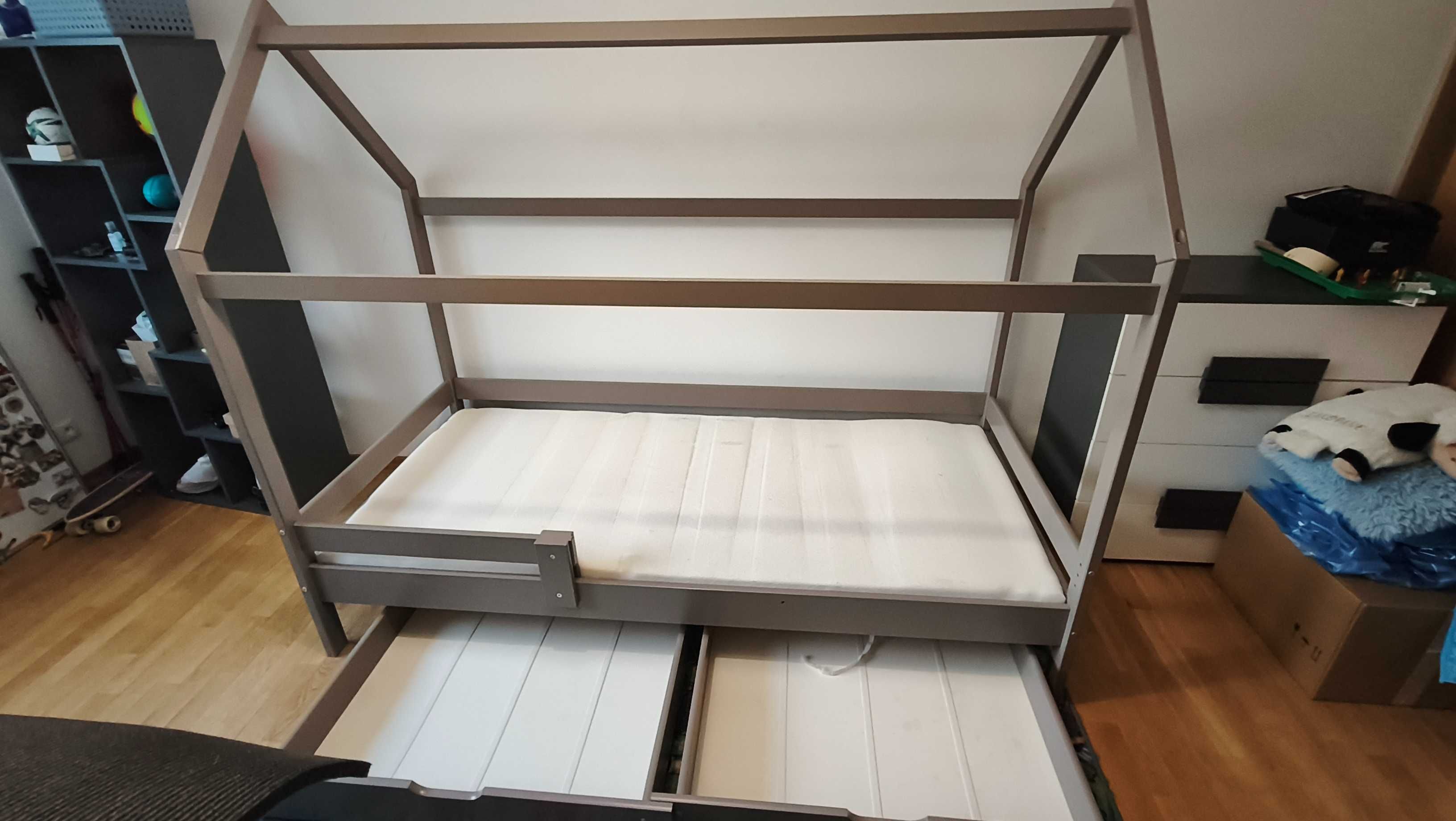 Łóżko DOMEK dla dziecka 90X200 plus materac GRATIS