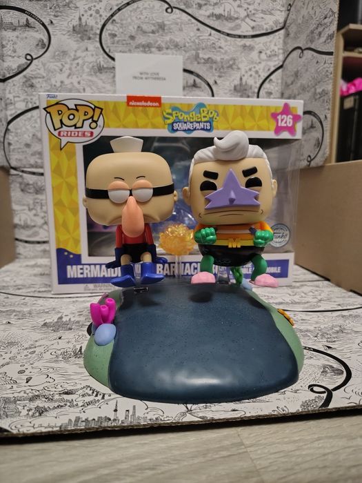 Funko pop SpongeBob squarepants mermaidman & bernacleboy with the invi