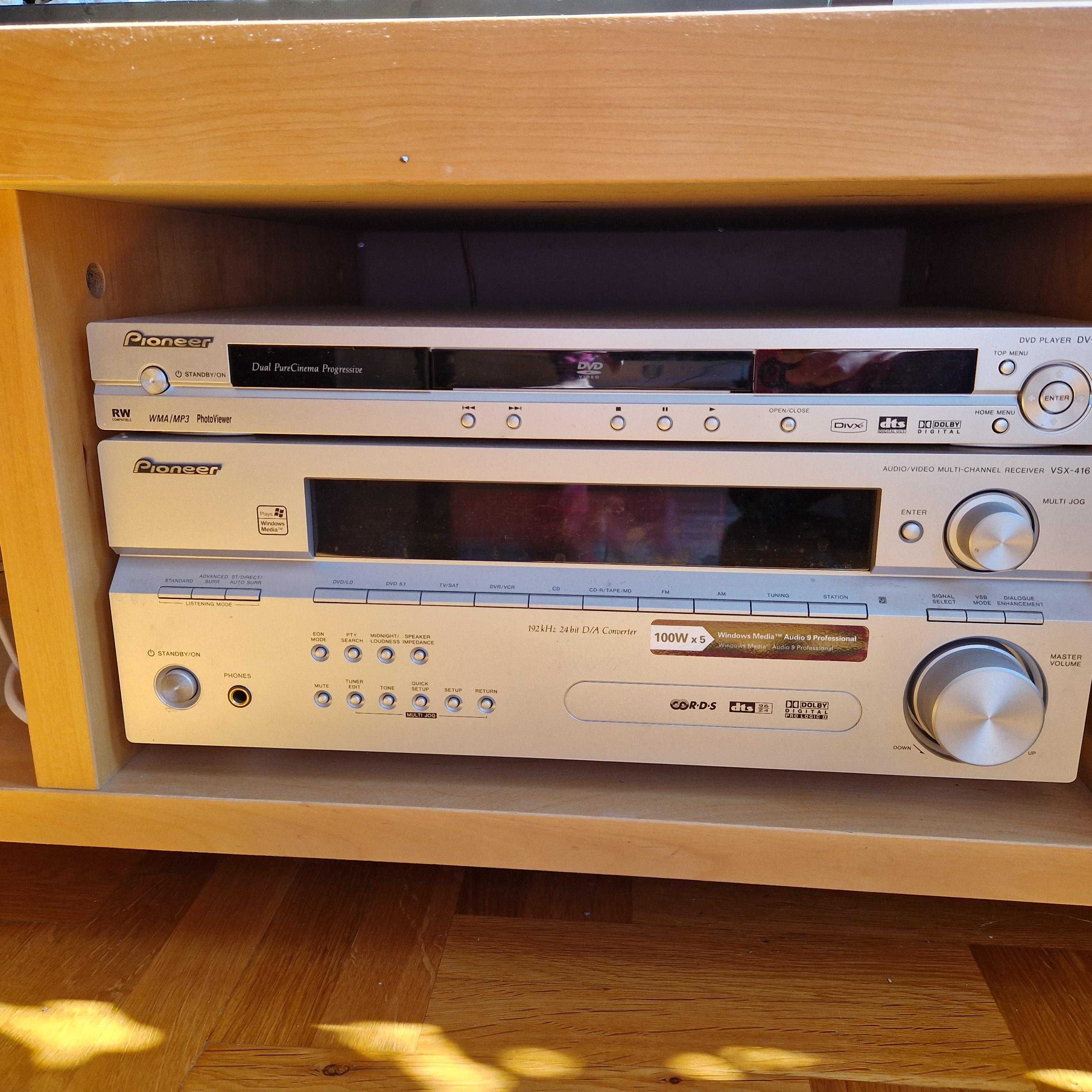 Pioneer DV-393-s +VSX-416-s/k+kolumny Pioneer S-H240V-QL/S-CR24 QL
