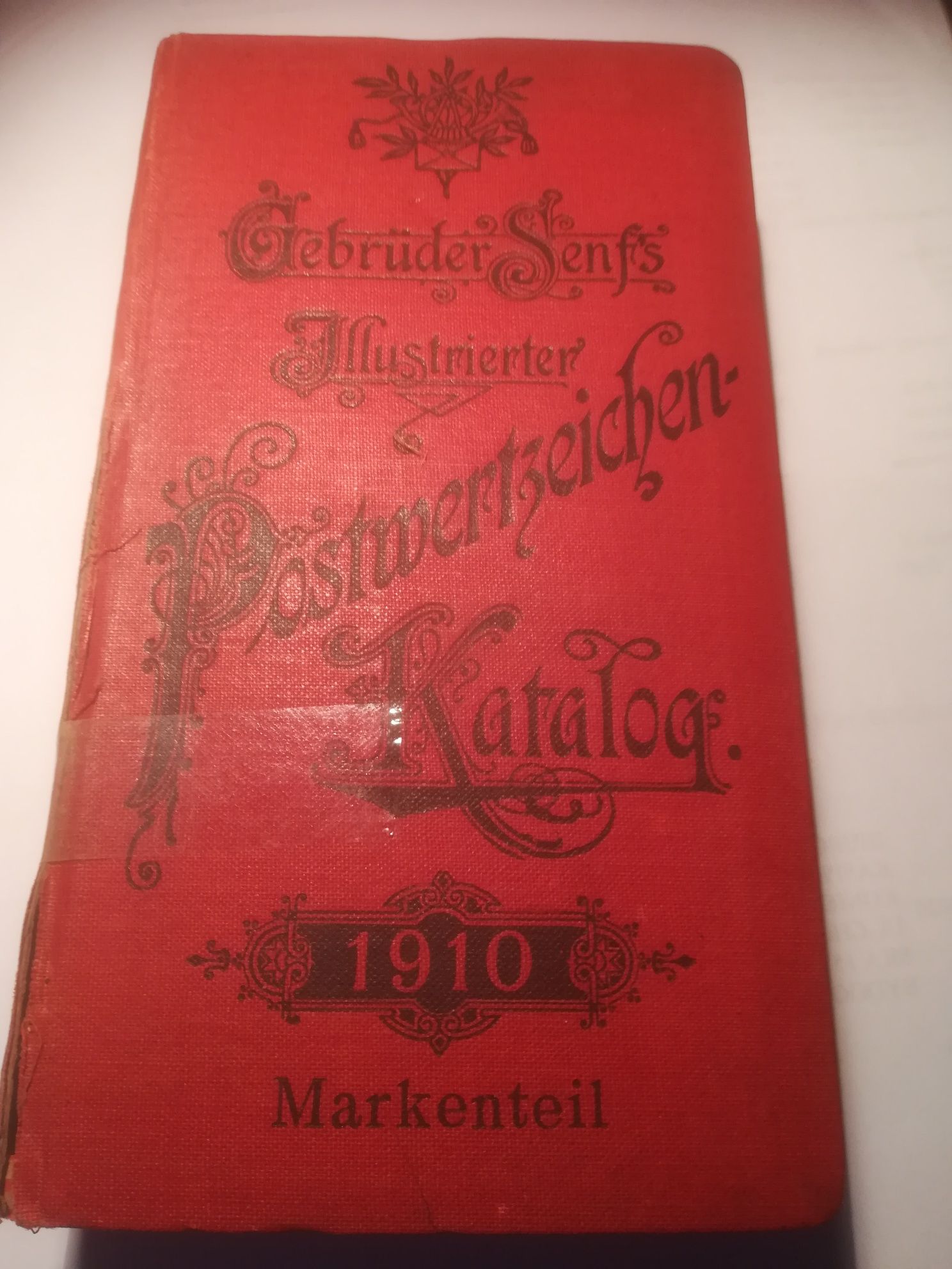 Katalog do znaczkow SENF 1910.
