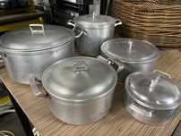 Tachos em aluminio conjunto de 5 unidades
