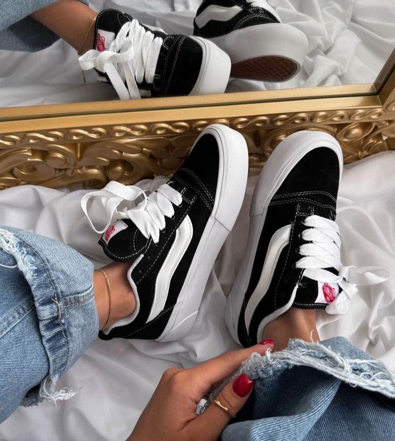 Vans Knu Skool Black, Ванси чорні унісекс