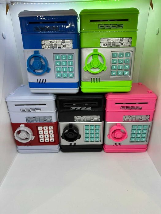 Копилка детский сейф с кодовым замком и приемником для бумажных денег