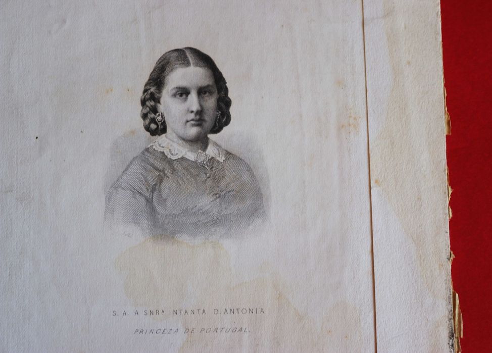 Infanta D. Antónia de Bragança retrato litográfico (Reserva ORP)
