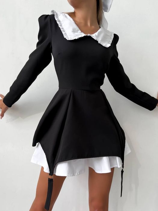 Сукня жіноча женское платье платье с воротником платье кежуал