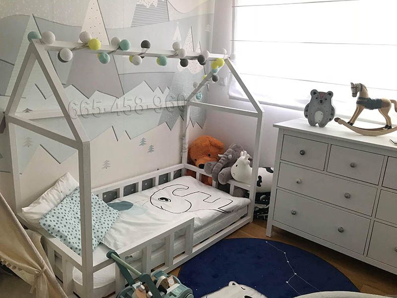 Łóżko łóżeczko domek Skandynawski dla dziecka 160x80 +Stelaż GRATIS