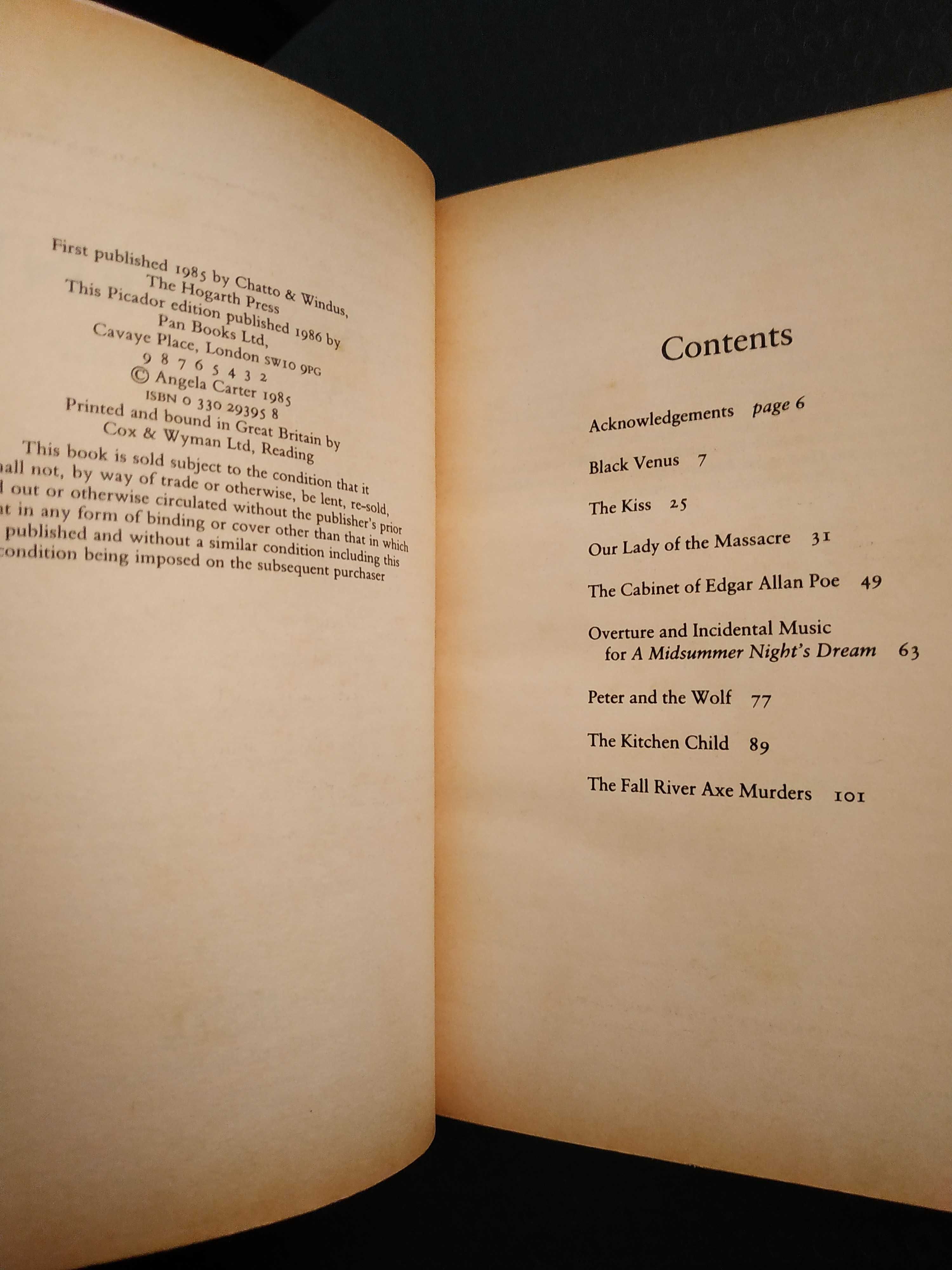 Livro Black Venus - Angela Carter (1986) - Inglês