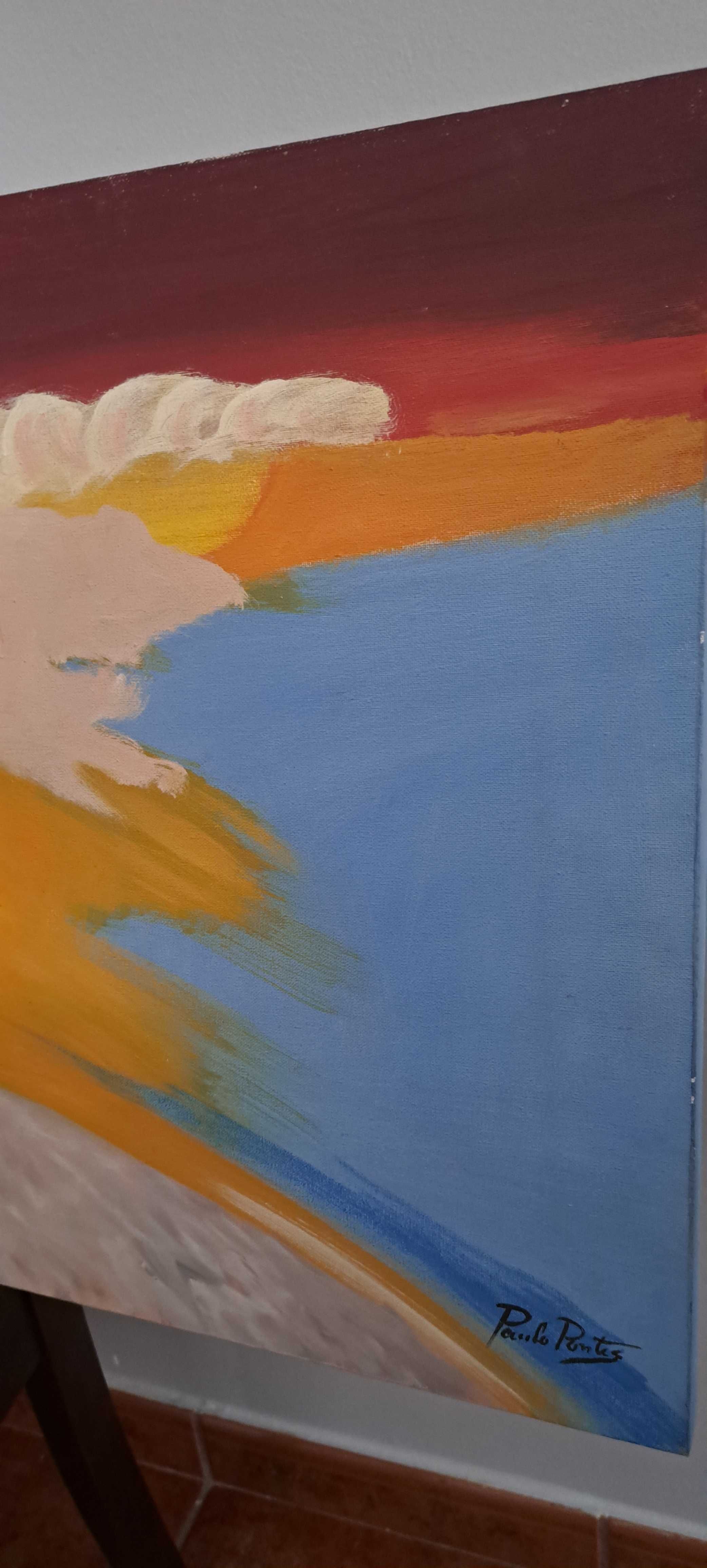 Pintura óleo 50x110cm - séc. XX