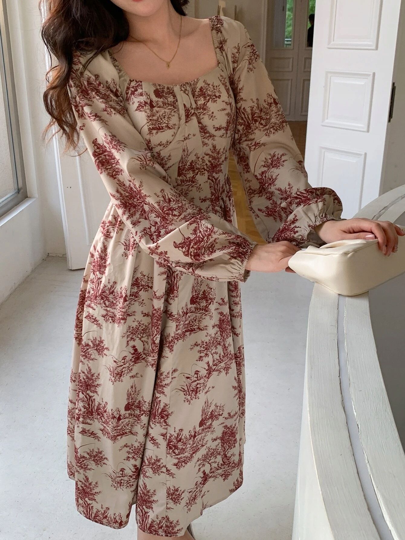 Sukienka Rozkloszowana W Kwiaty Boho Midi Casual Dazy Xs 34