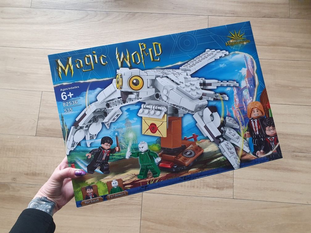 Klocki Harry Potter Sowa Hedwiga duży zestaw 535 elementów prezent