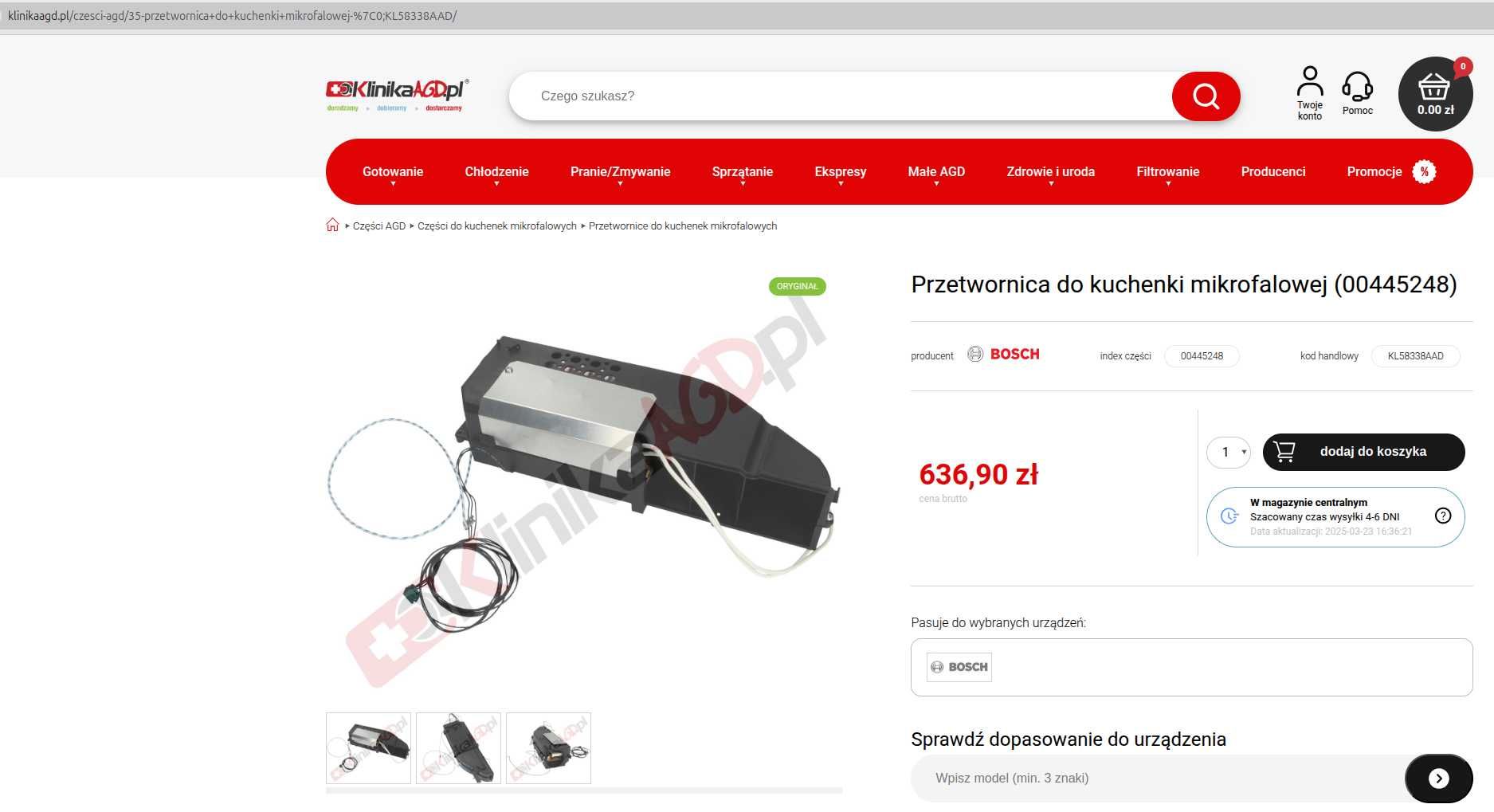 Piekarnik Siemens HB86K580 (uszkodzona mikrofalówka)