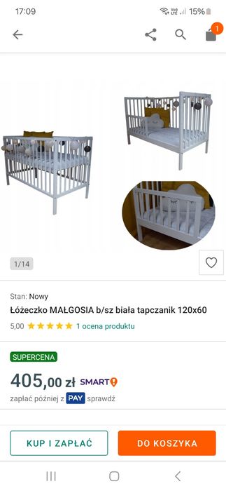 Łóżeczko tapczanik