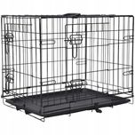 Metalowa Klatka Kennelowa 2-drzwiowa dla Psa rozm. L 91X56X63cm