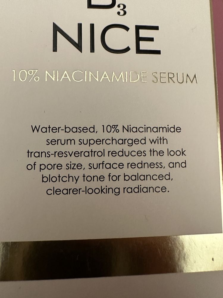 Sunday Riley B3 Nice 10% Niacynamide -Serum rozświetlające