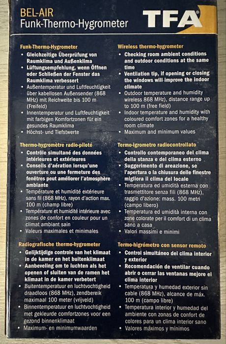 Термогігрометр (метеостанція) TFA IT BEL-AIR