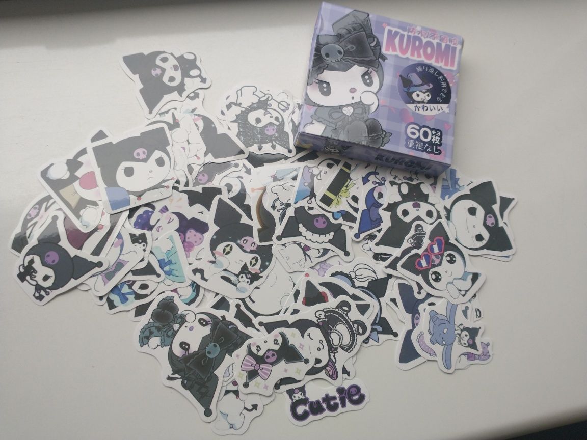 Naklejki naklejka wlepka kartonik 60 sztuk Kuromi kawaii my melody