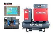 Kompresor Śrubowy 7,5KW 970L/min Zbiornik 300L Osuszacz Filtry Kupczyk