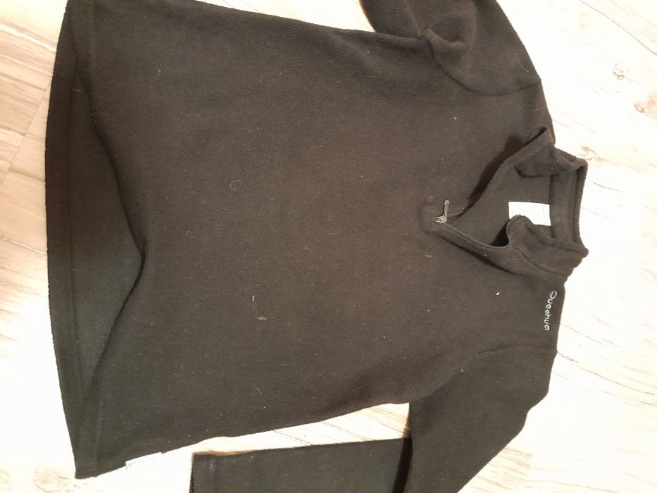 Zestaw 2 bluz quechua decathlon  czarne polar cienki  8 - 10 lat 122