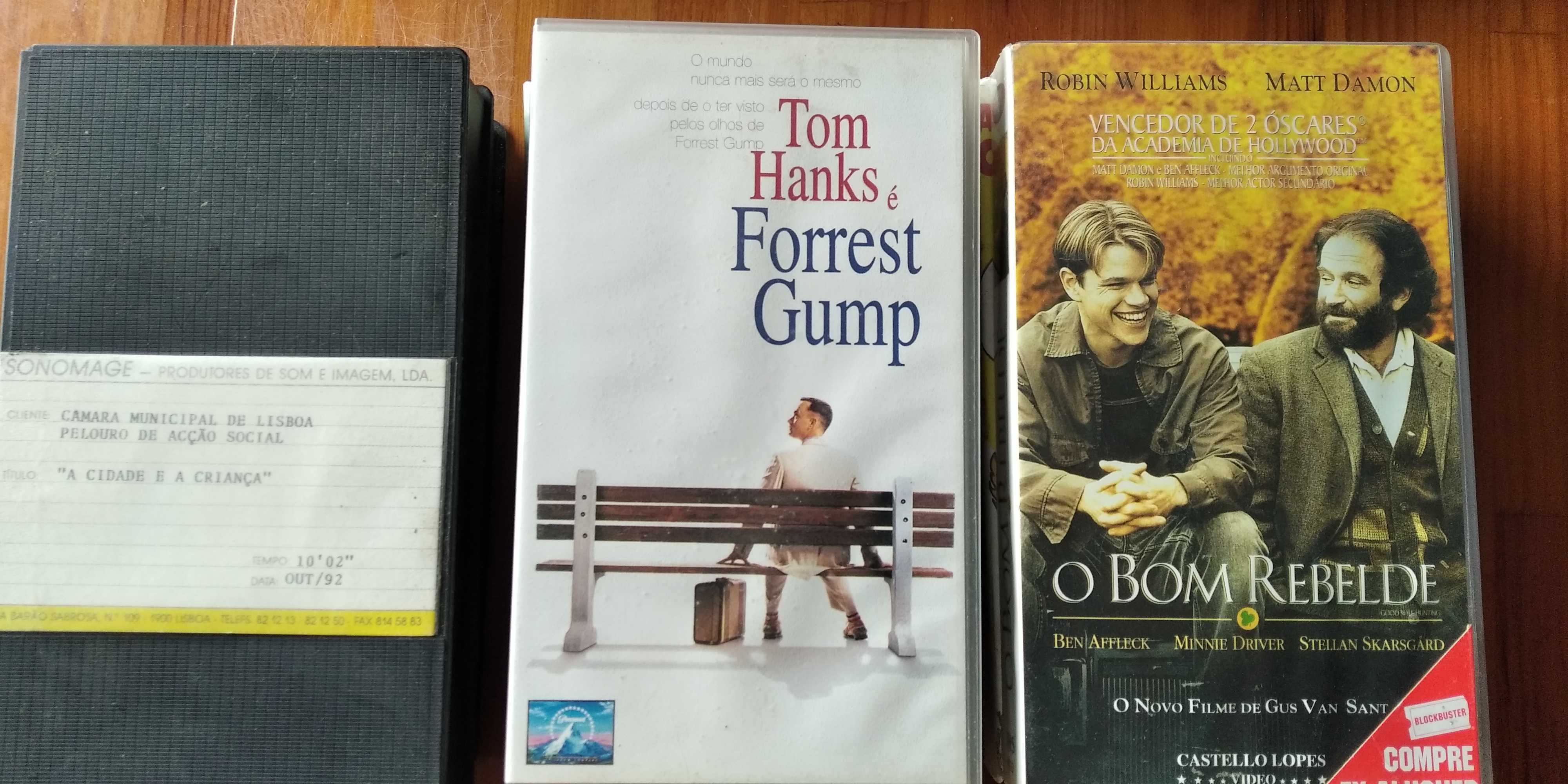 VHS: Naufrago, Erin Brockovich, Forrest Gump, Bom Rebelde, DVD