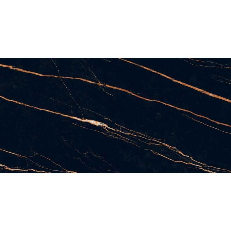 Gres Marquina graphite 60x120 black płytka lappato półpoler złota żyła