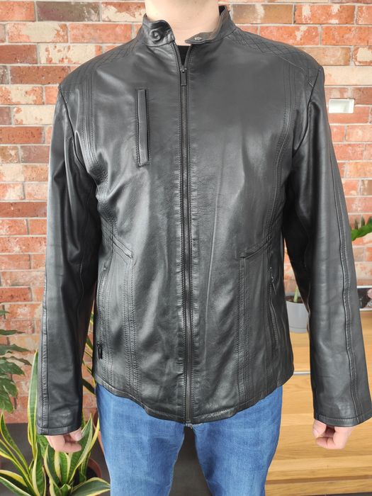 kurtka męska skórzana czarna XXL Ochnik