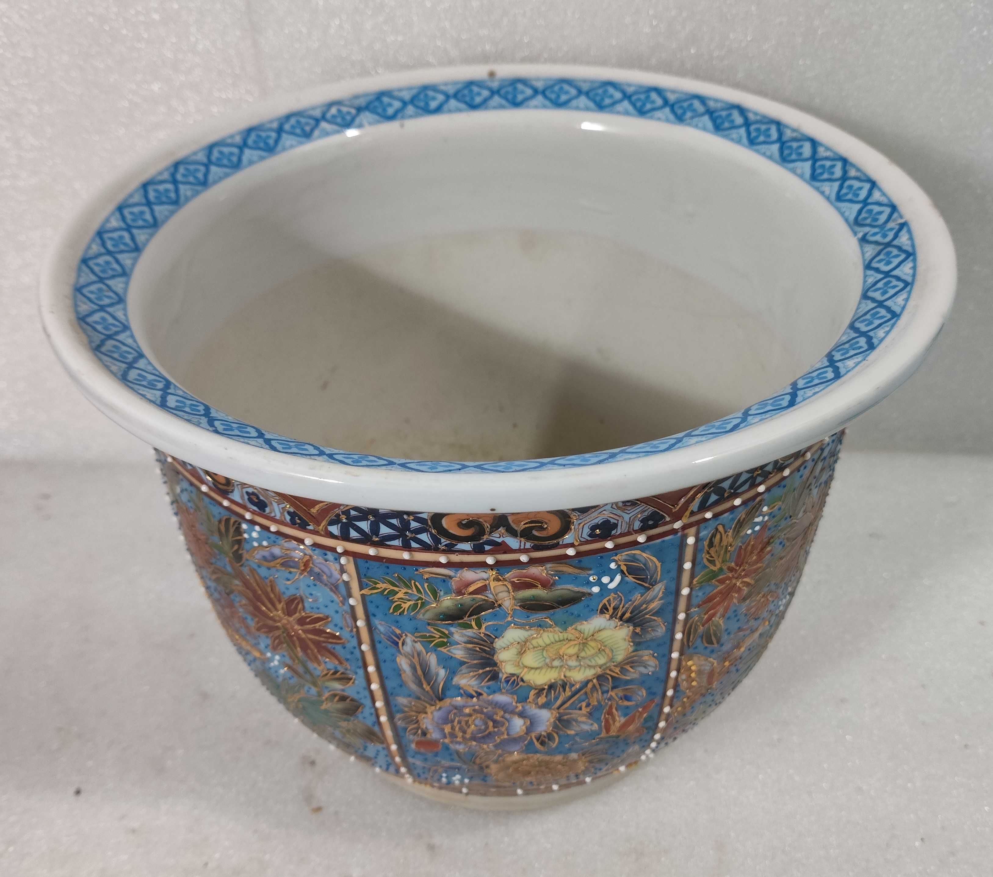 Vaso oriental pintado à mão