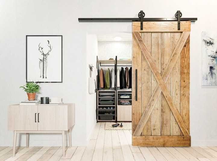 Drzwi drewniane przesuwne RUSTYKALNE LOFTOWE Barn Doors