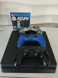 PS4 Konsola PlayStation 4 slim + 2 pady + FC24