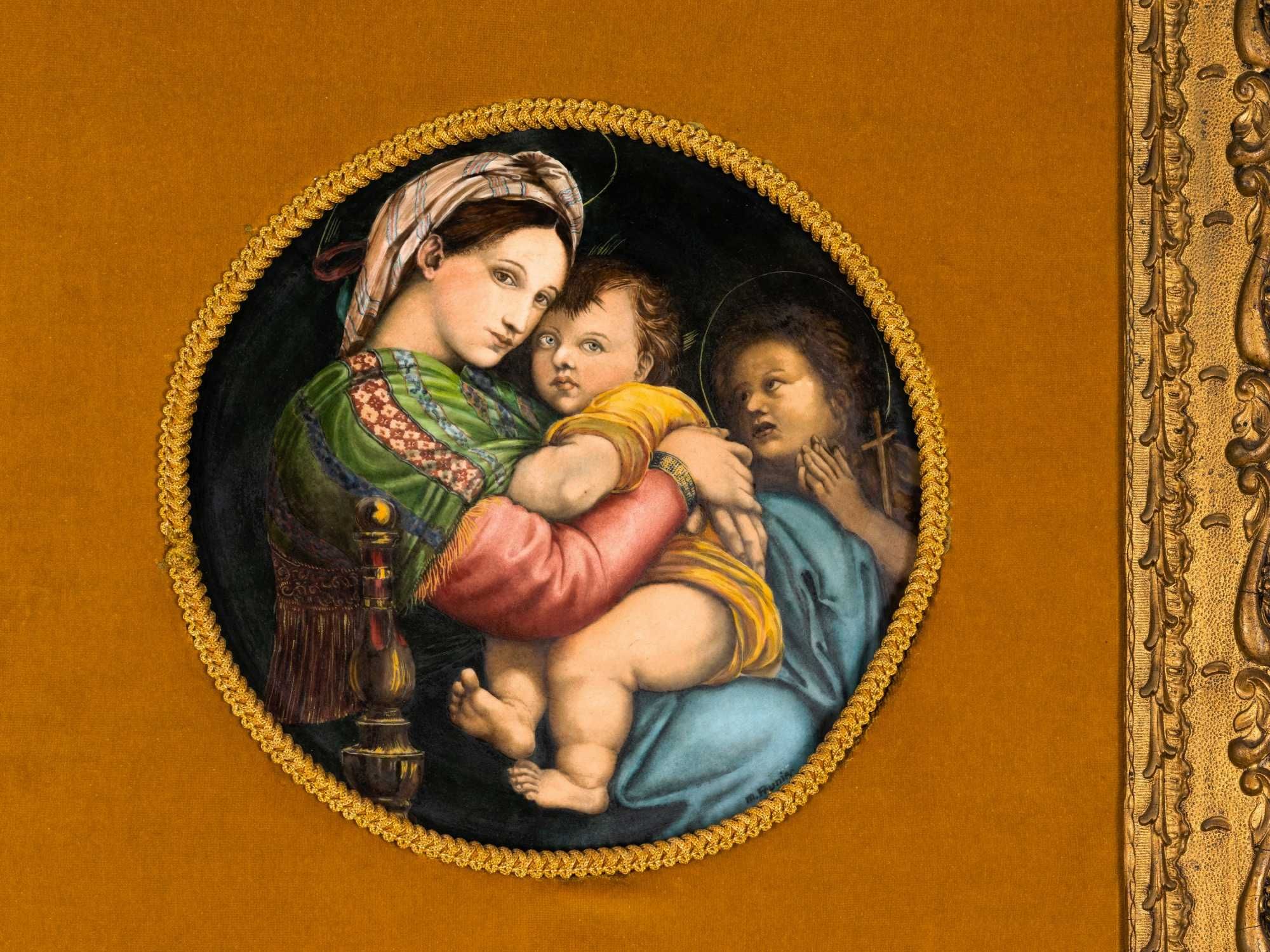 Pintura porcelana Sevres Madonna | Marcel Prunier